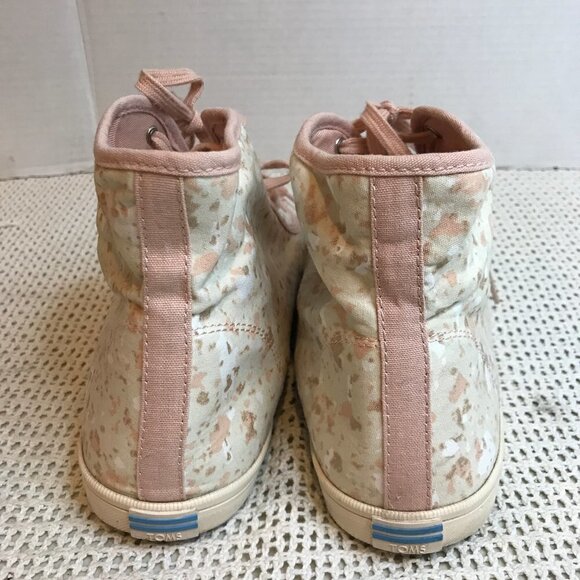 TOMS CAMARILLO HIGH TOP SNEAKERS FLORAL CANVAS WOMENS SIZE 11 - Picture 2 of 10